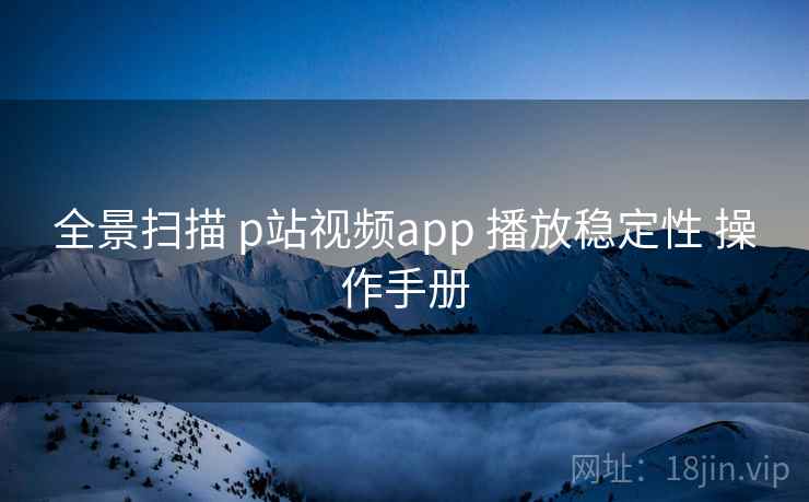 全景扫描 p站视频app 播放稳定性 操作手册